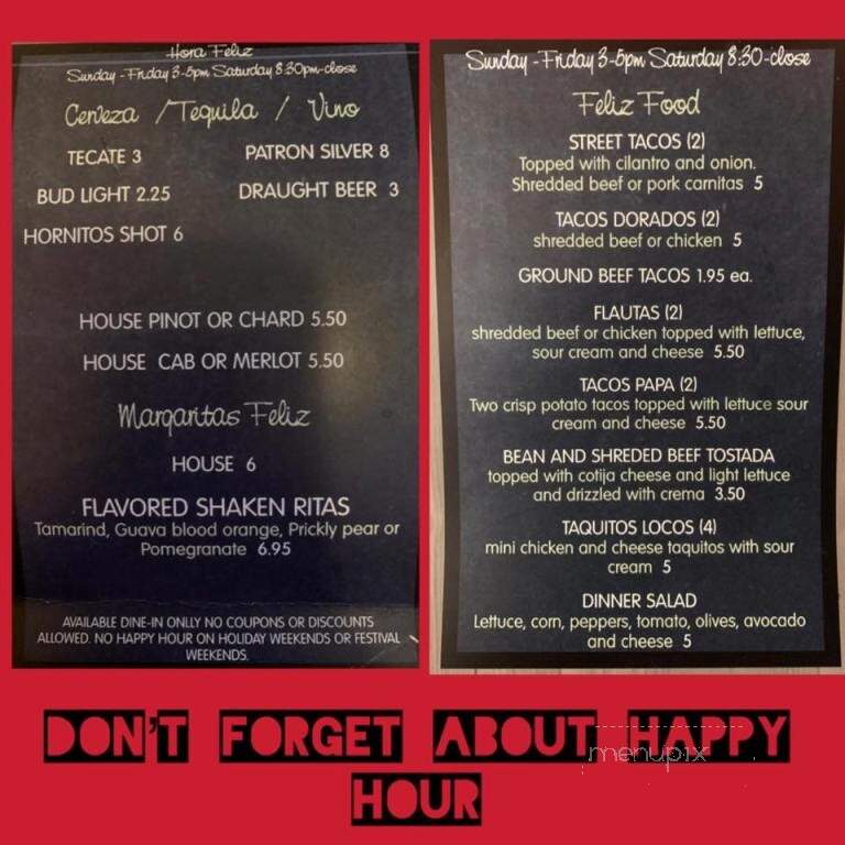 Marcela's - Chelan, WA menu_pic
