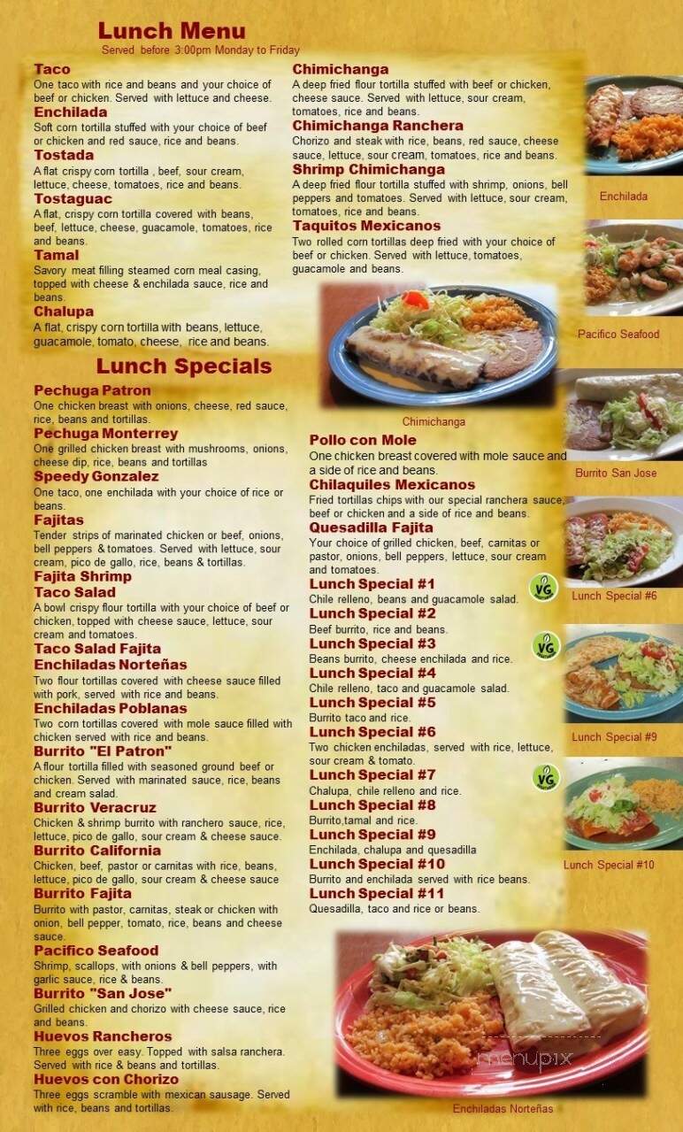 El Patron - Sun Prairie, WI menu_pic