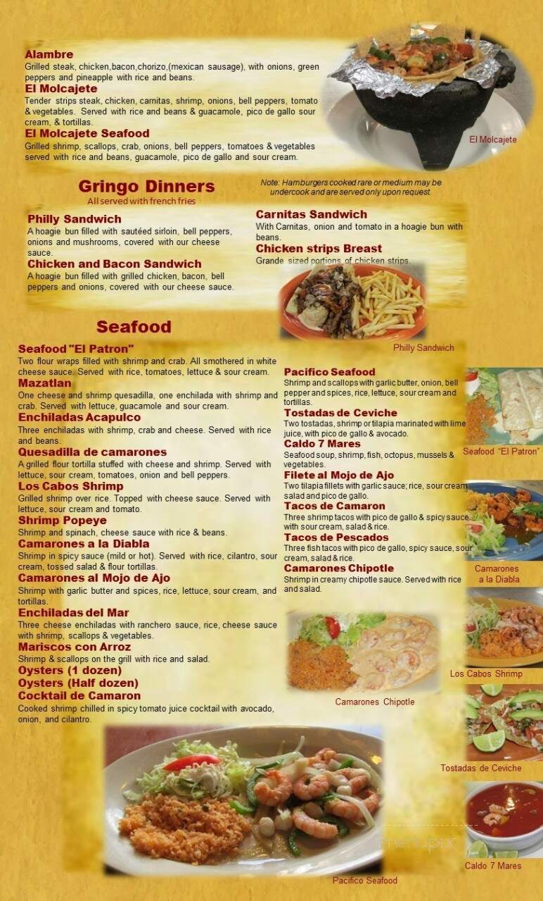 El Patron - Sun Prairie, WI menu_pic