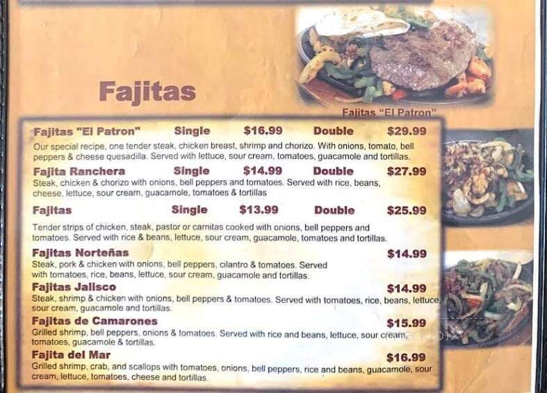 El Patron - Sun Prairie, WI menu_pic