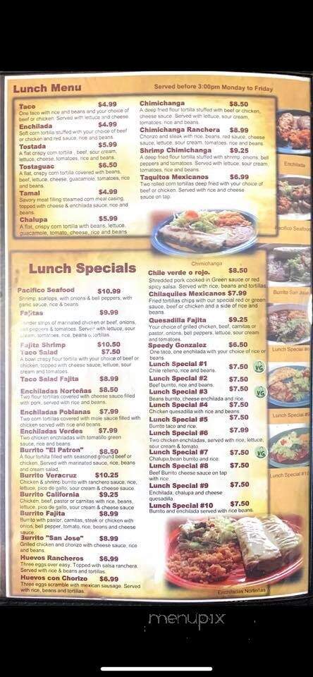 El Patron - Sun Prairie, WI menu_pic