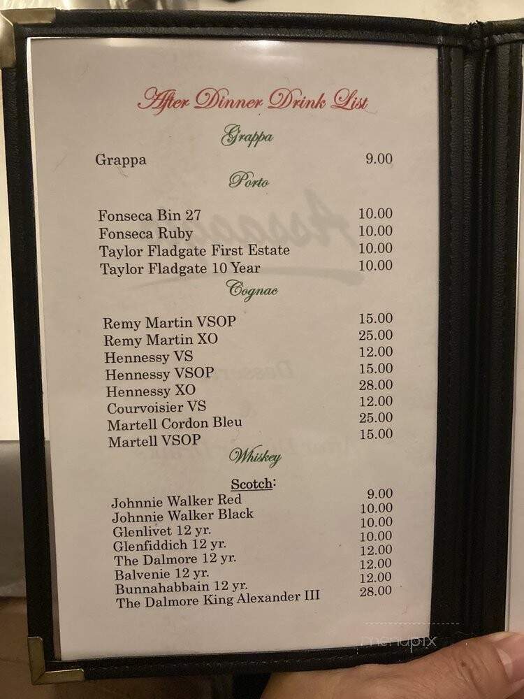 Assaggio Ristorante Italiano - Honolulu, HI menu_pic