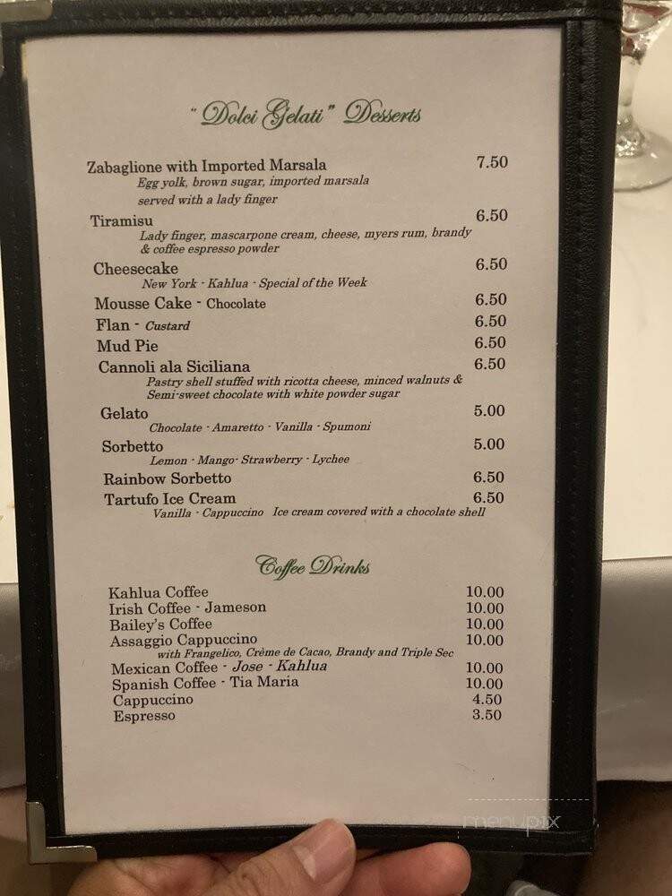 Assaggio Ristorante Italiano - Honolulu, HI menu_pic