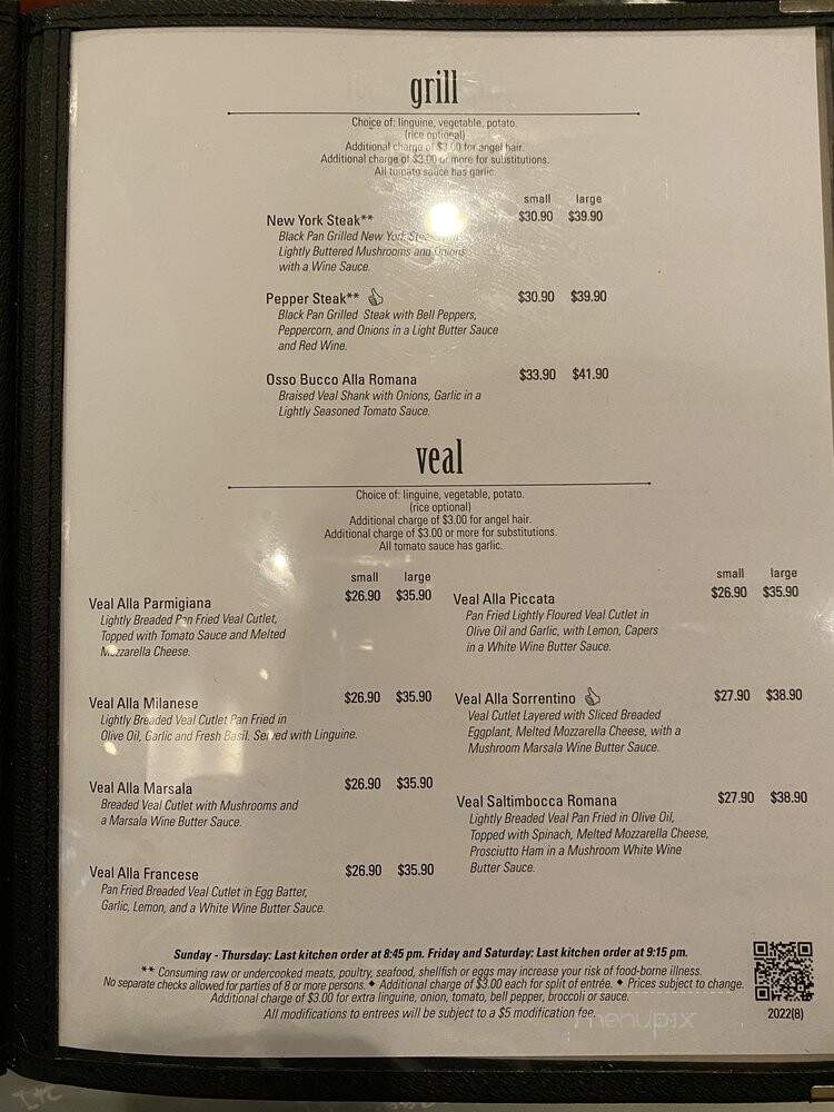 Assaggio Ristorante Italiano - Honolulu, HI menu_pic