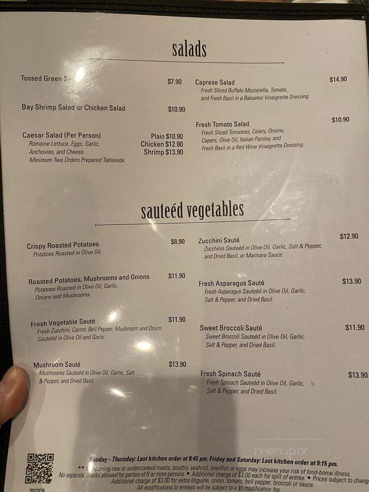 Assaggio Ristorante Italiano - Honolulu, HI menu_pic