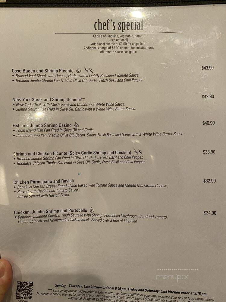 Assaggio Ristorante Italiano - Honolulu, HI menu_pic