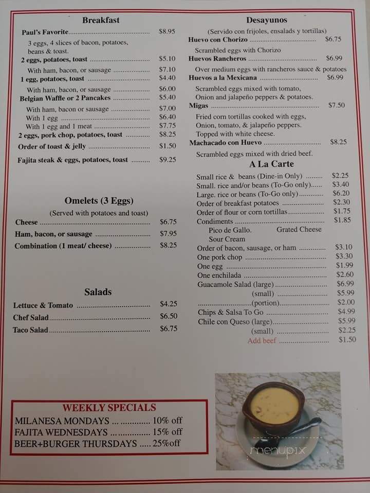 La Plaza Mexican Restaurant - Houston, TX menu_pic