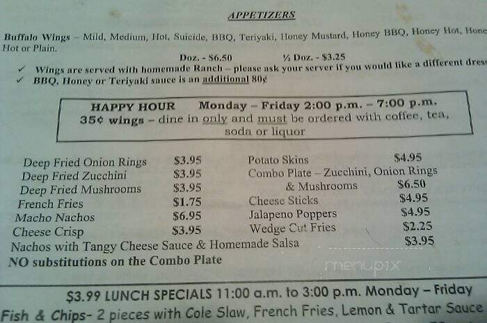 Wagon Yard Restaurant & Saloon - Phoenix, AZ menu_pic