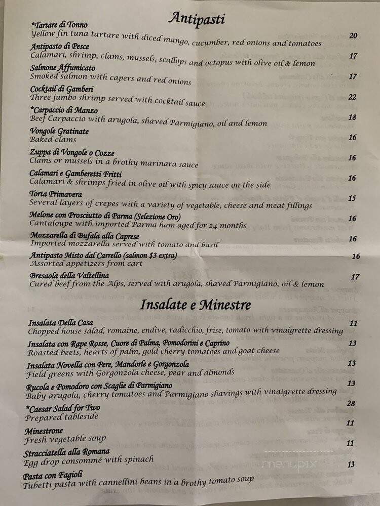 Arturo's Ristorante - Boca Raton, FL menu_pic