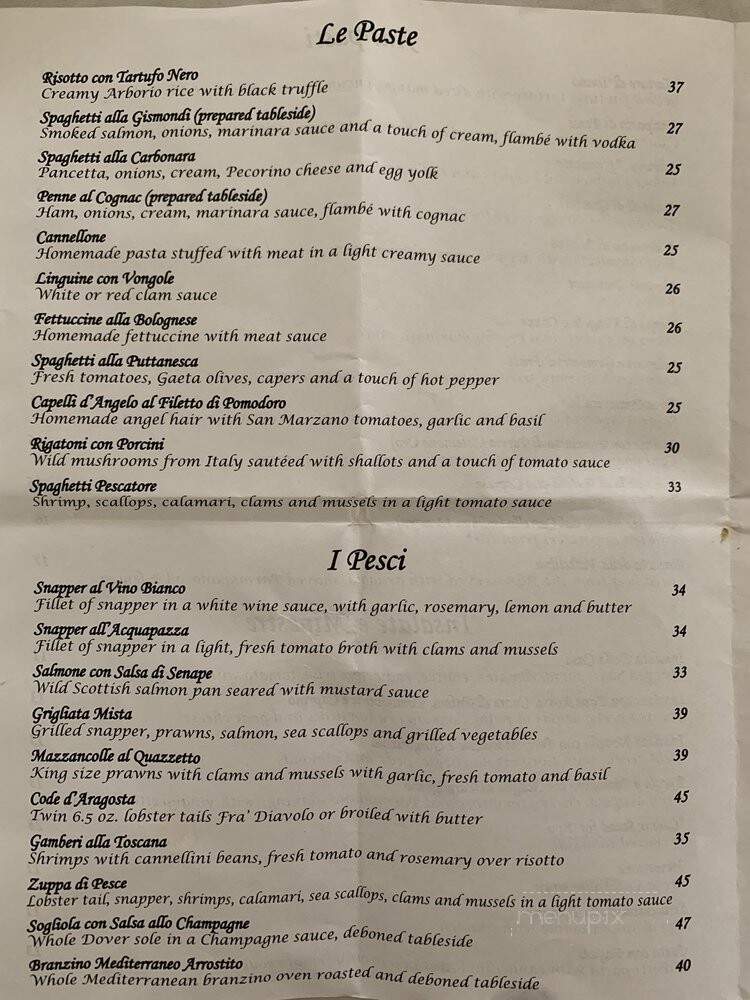 Arturo's Ristorante - Boca Raton, FL menu_pic