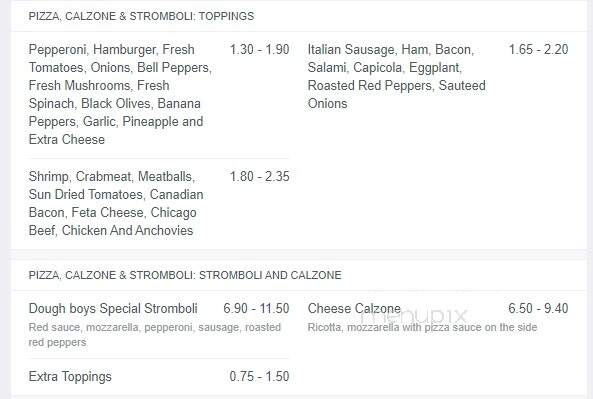 Doughboys - Port Charlotte, FL menu_pic