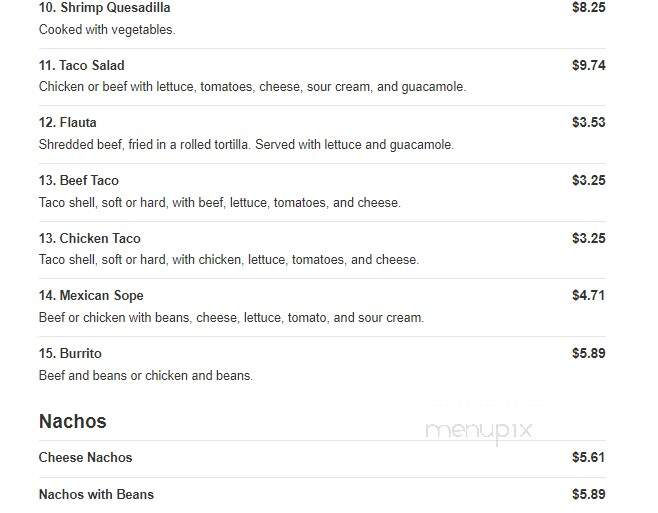 La Hacienda Mexican Restaurant - Pensacola, FL menu_pic