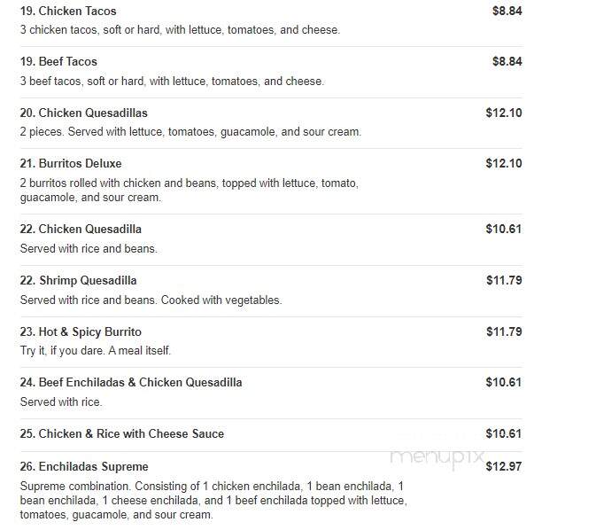 La Hacienda Mexican Restaurant - Pensacola, FL menu_pic