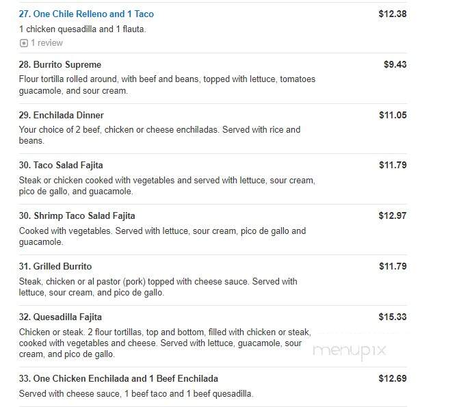 La Hacienda Mexican Restaurant - Pensacola, FL menu_pic