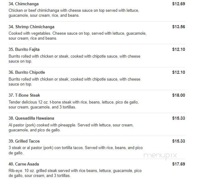 La Hacienda Mexican Restaurant - Pensacola, FL menu_pic
