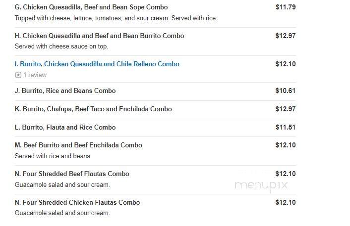 La Hacienda Mexican Restaurant - Pensacola, FL menu_pic