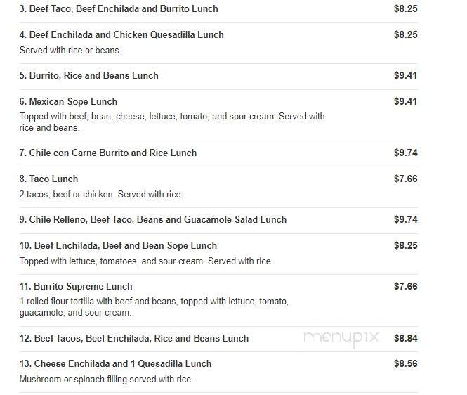 La Hacienda Mexican Restaurant - Pensacola, FL menu_pic