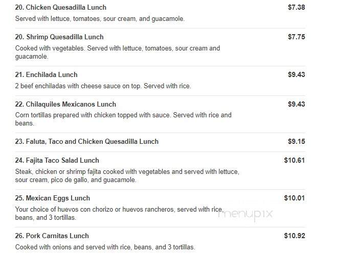 La Hacienda Mexican Restaurant - Pensacola, FL menu_pic