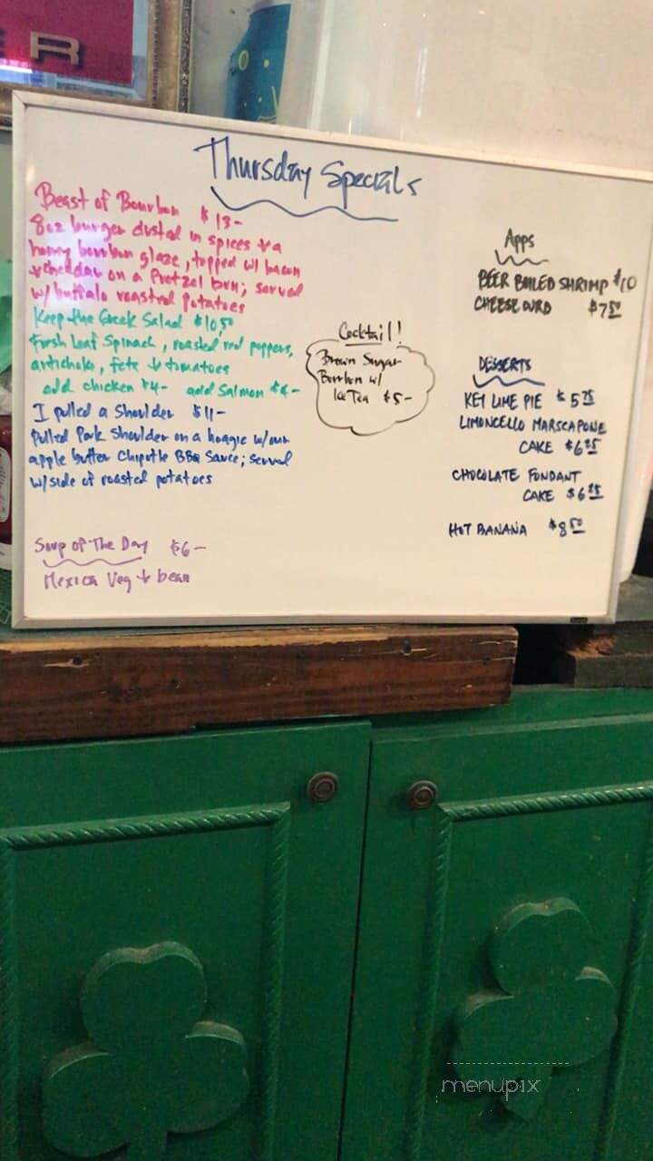 Shanna Key Irish Pub & Grill - Key West, FL menu_pic