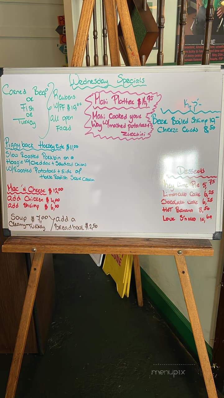 Shanna Key Irish Pub & Grill - Key West, FL menu_pic