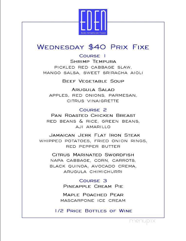 Eden Cafe - Rehoboth Beach, DE menu_pic