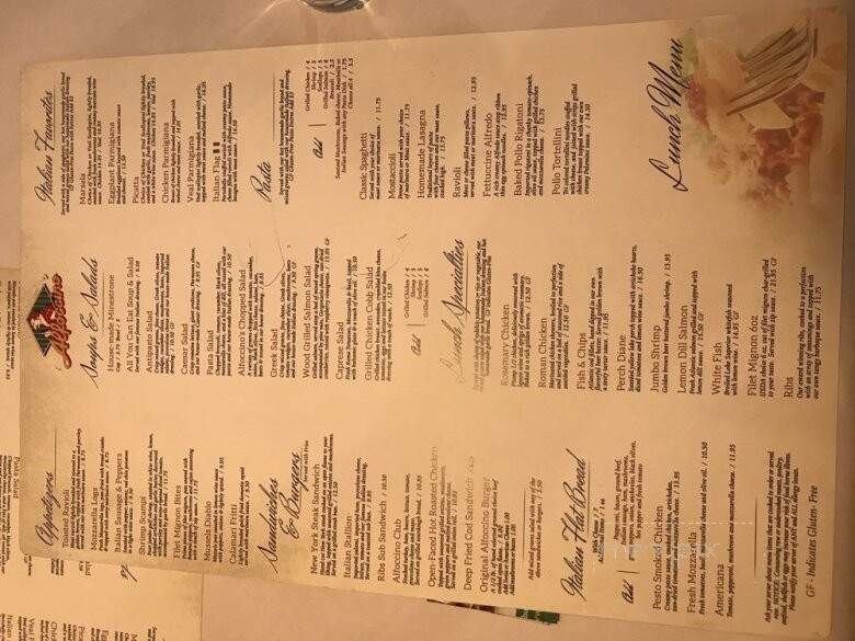 Alfoccino Italian Restaurant - Auburn Hills, MI menu_pic