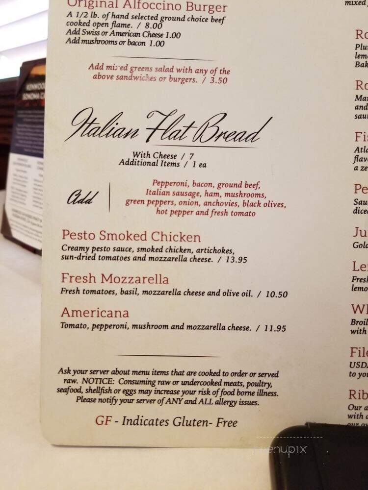Alfoccino Italian Restaurant - Auburn Hills, MI menu_pic