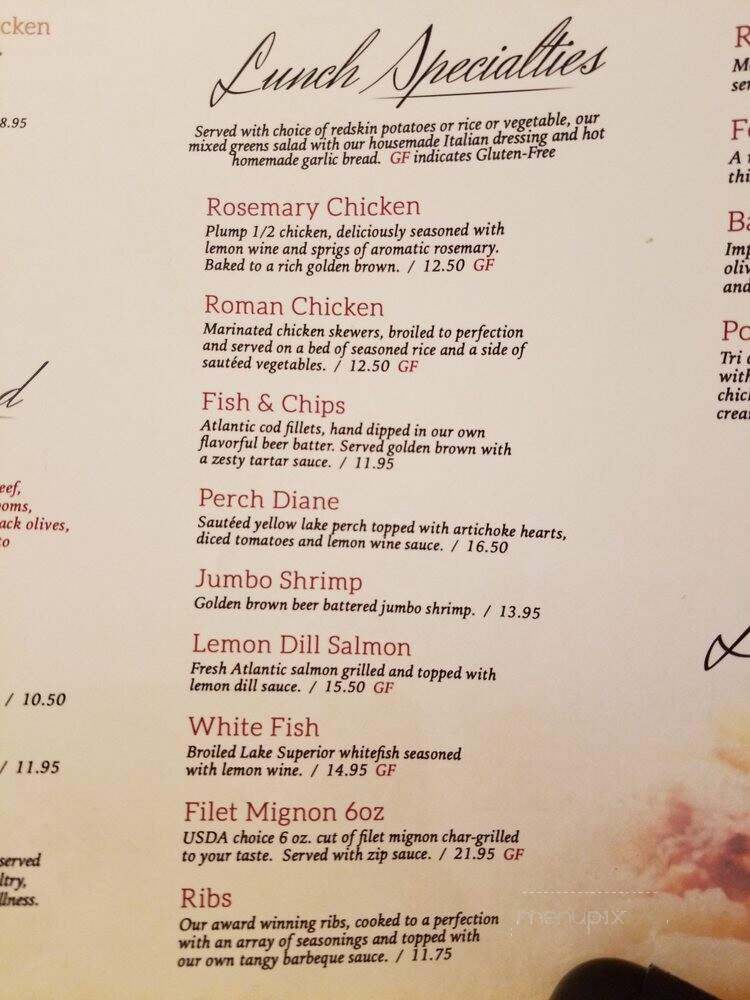Alfoccino Italian Restaurant - Auburn Hills, MI menu_pic