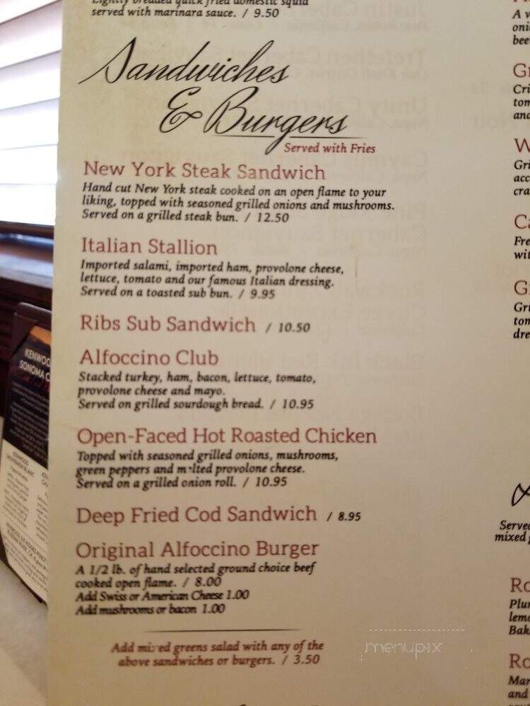 Alfoccino Italian Restaurant - Auburn Hills, MI menu_pic