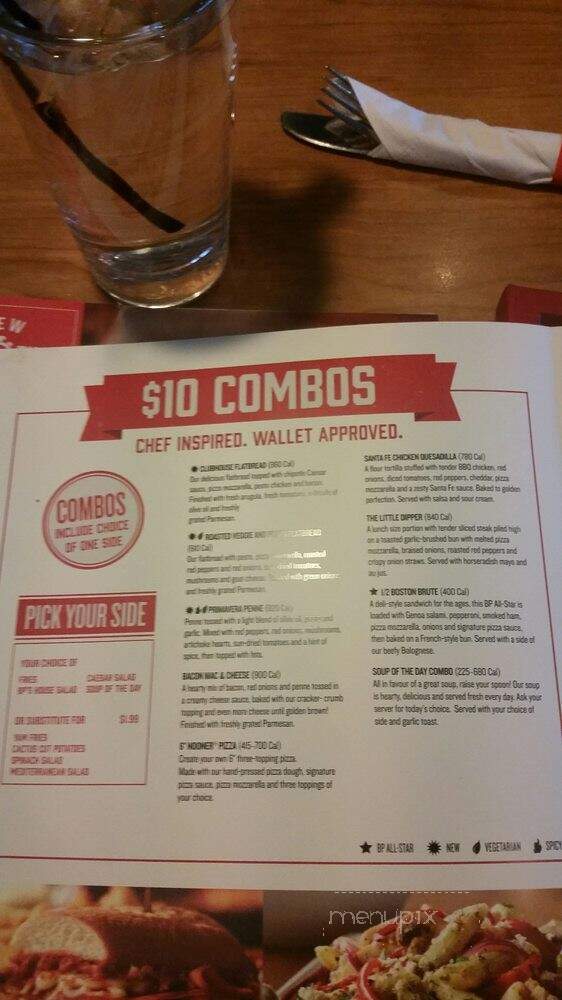 Boston Pizza - Cobourg, ON menu_pic