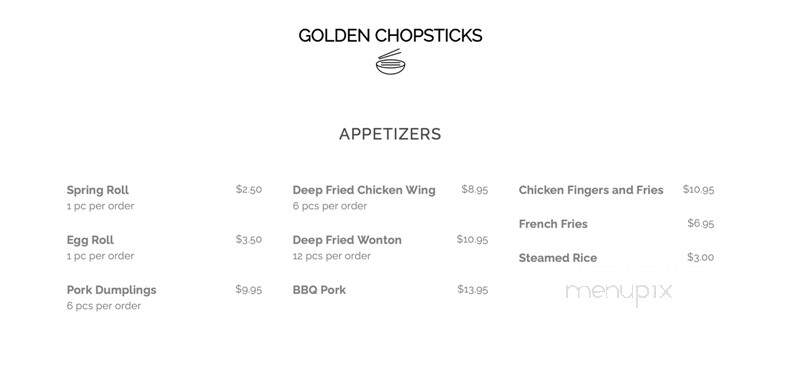 Golden Chopsticks Restaurant - Osoyoos, BC menu_pic