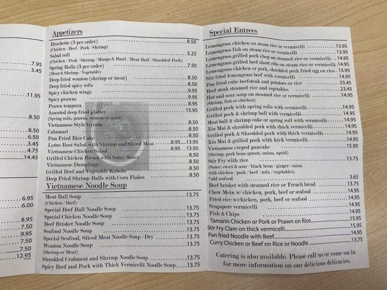 Joyeaux Cafe & Restaurant - Vancouver, BC menu_pic