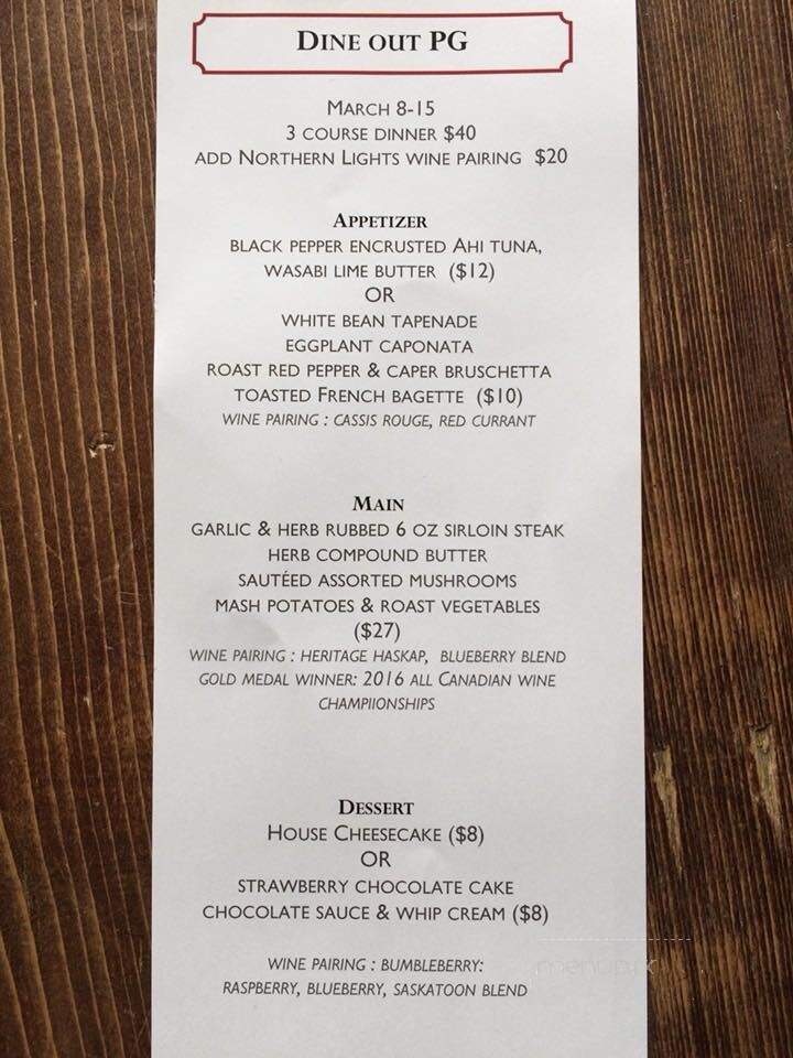 Nancy O's - Prince George, BC menu_pic
