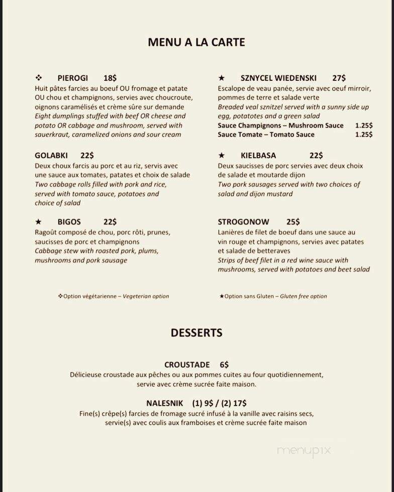 Restaurant Stash Cafe - Montreal, QC menu_pic