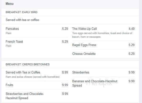 Nickels Restaurants-Place Versaille - Montreal, QC menu_pic