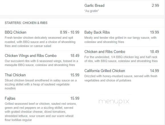 Nickels Restaurants-Place Versaille - Montreal, QC menu_pic