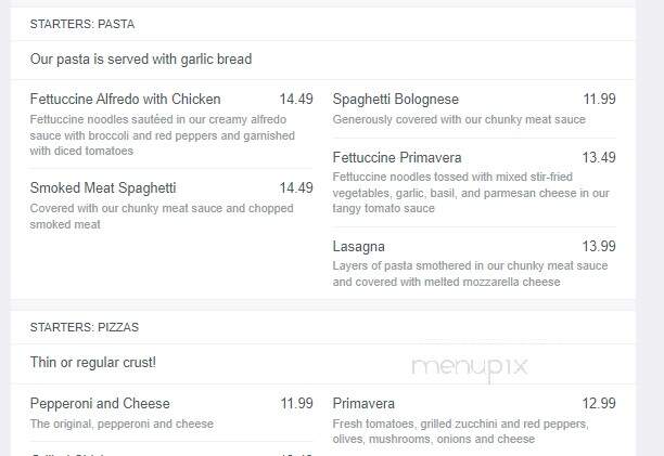 Nickels Restaurants-Place Versaille - Montreal, QC menu_pic