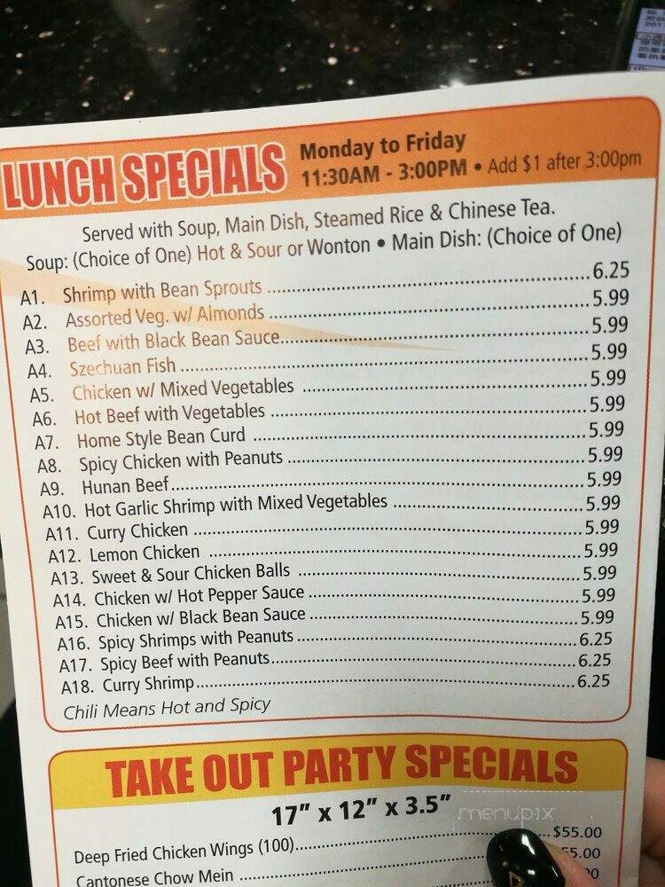 Restaurant Ming City Restaurant And Bar - York, ON menu_pic