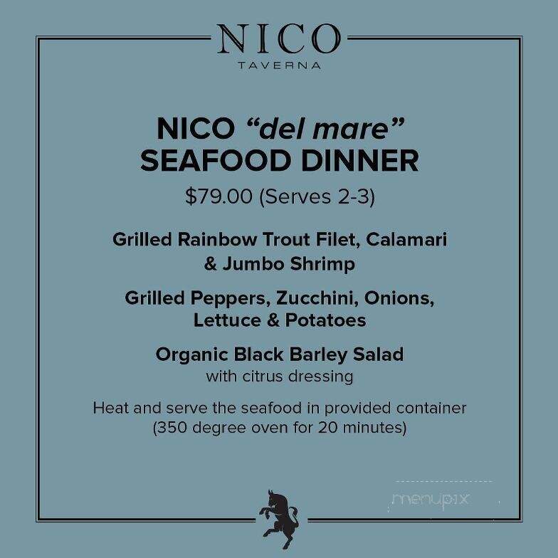 Nico Ristorante - Windsor, ON menu_pic
