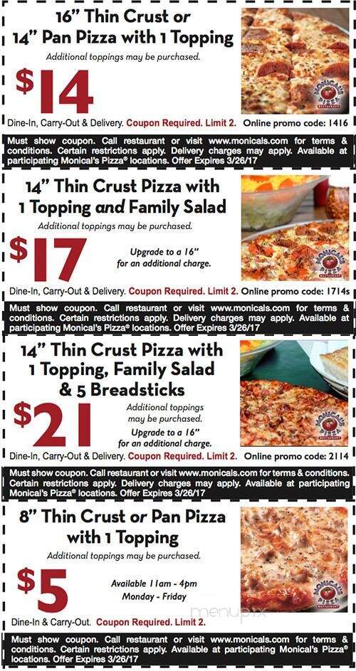 Monical's Pizza - Manteno, IL menu_pic