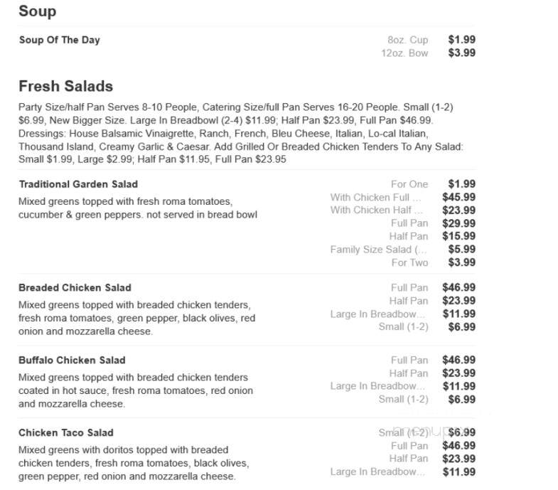 Nancy's Pizzeria - Woodridge, IL menu_pic