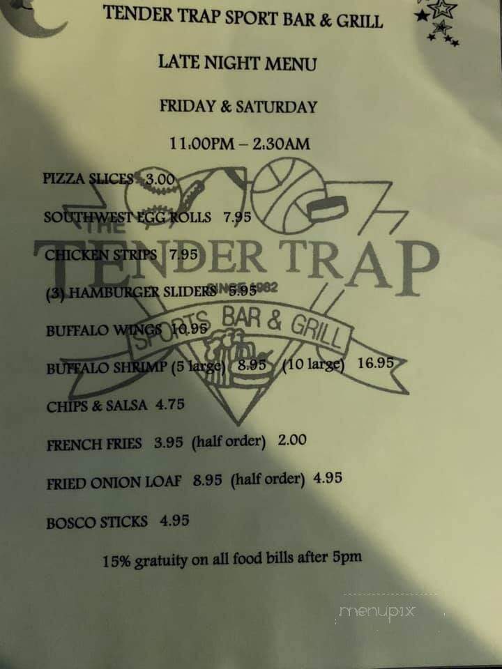 Tender Trap Sports Bar & Grill - Chicago Heights, IL menu_pic