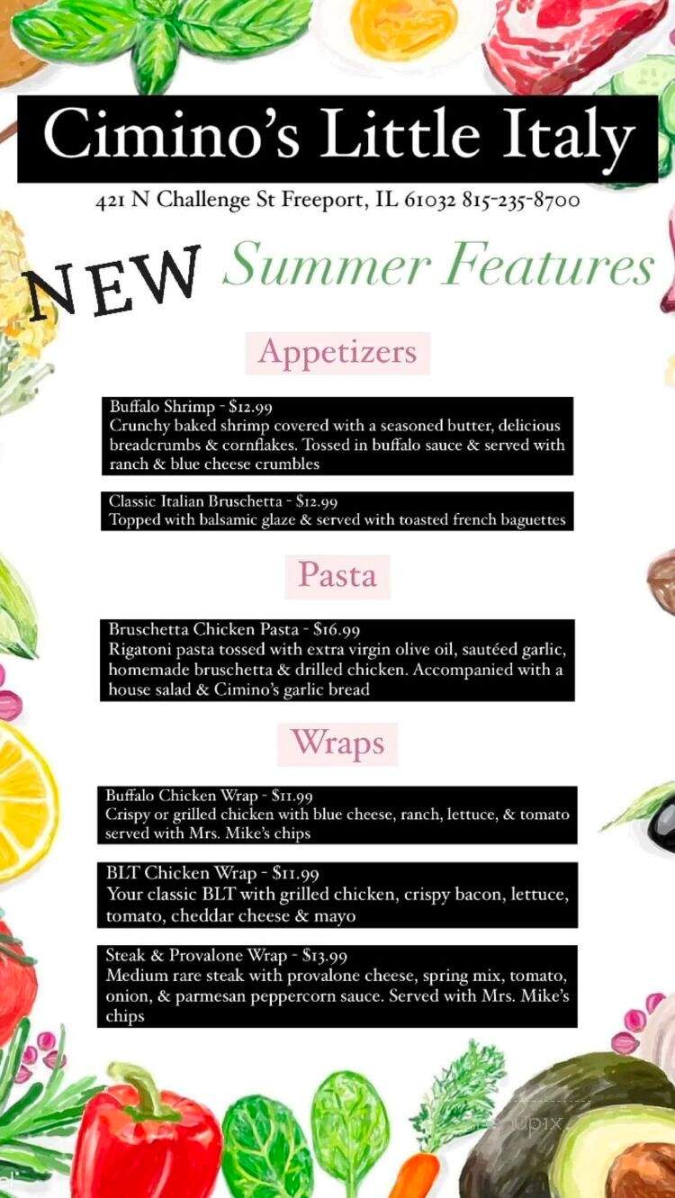 Cimino's Little Italy - Freeport, IL menu_pic