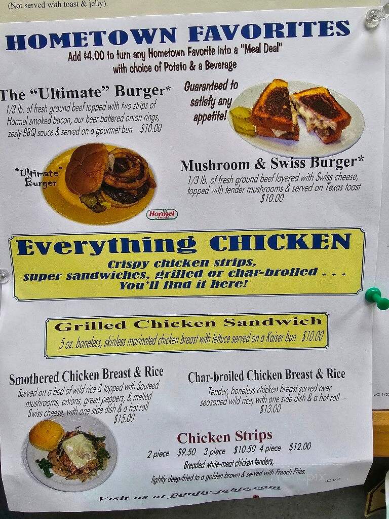 Lakeshore Family Restaurant - Storm Lake, IA menu_pic