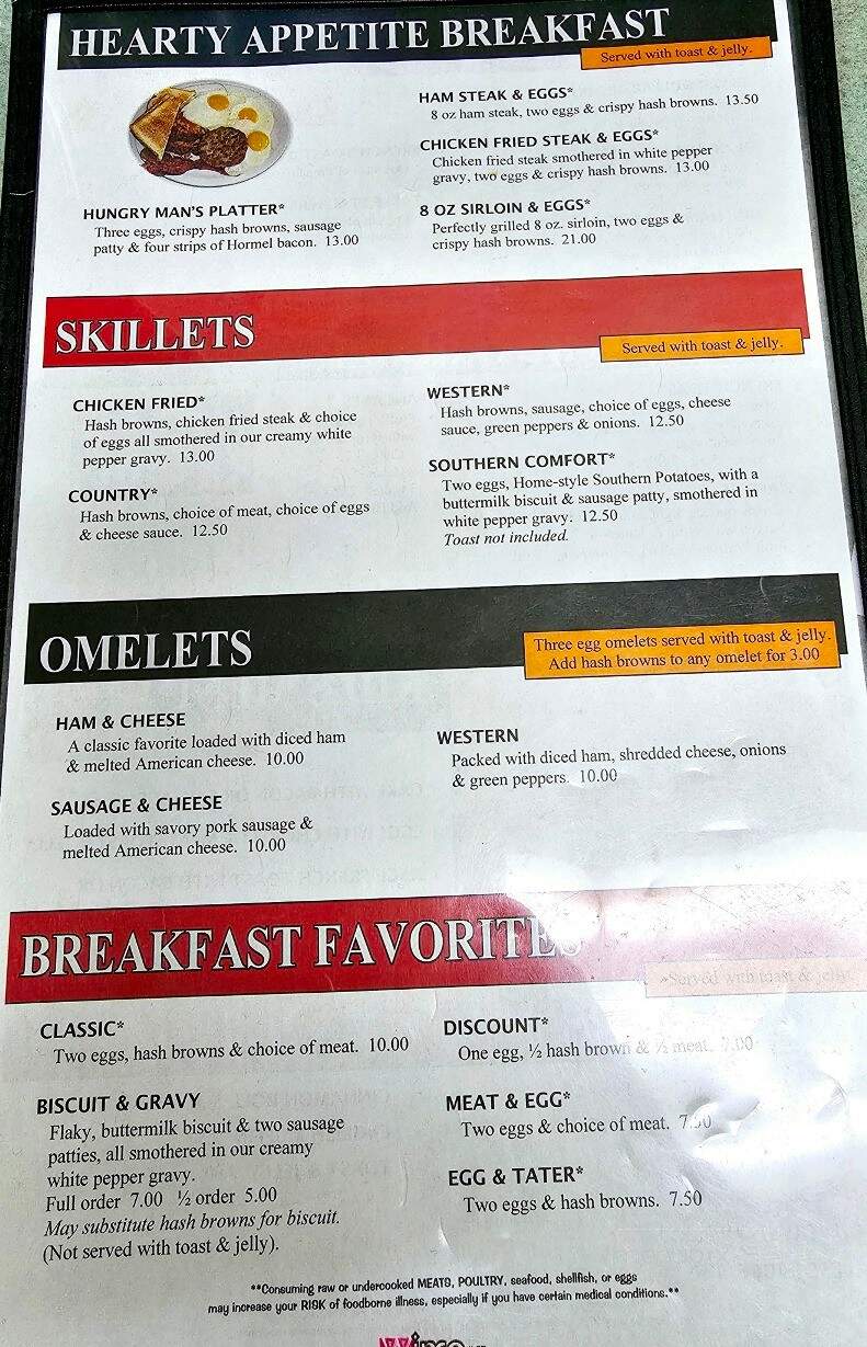 Lakeshore Family Restaurant - Storm Lake, IA menu_pic