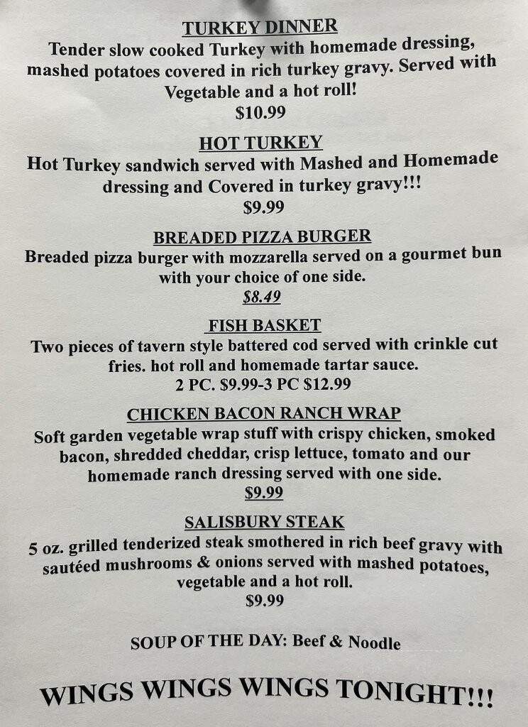 Lakeshore Family Restaurant - Storm Lake, IA menu_pic