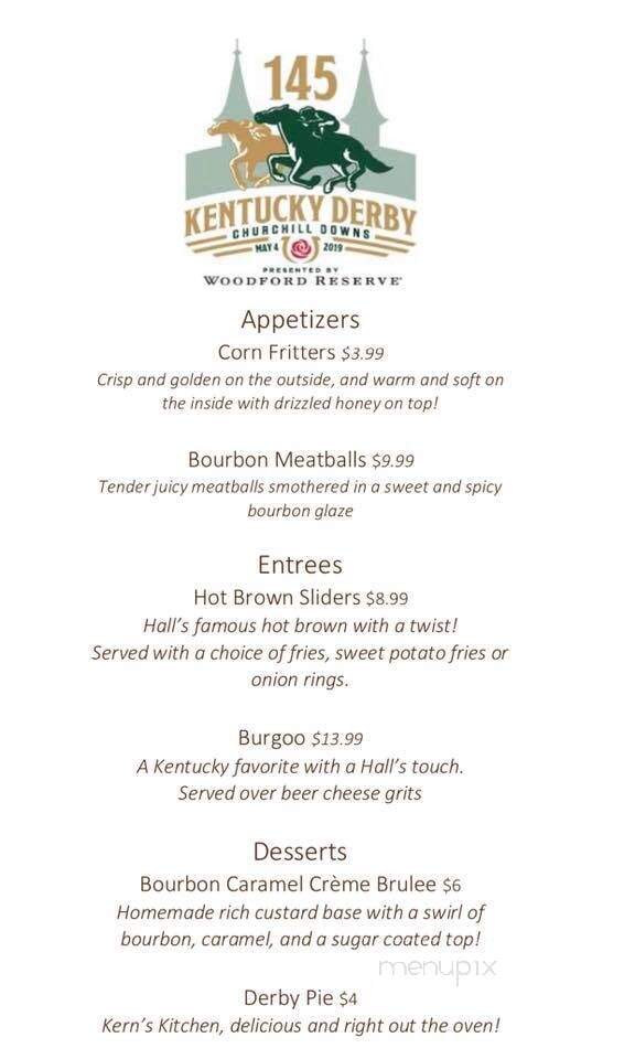 Hall's Restaurant - Winchester, KY menu_pic