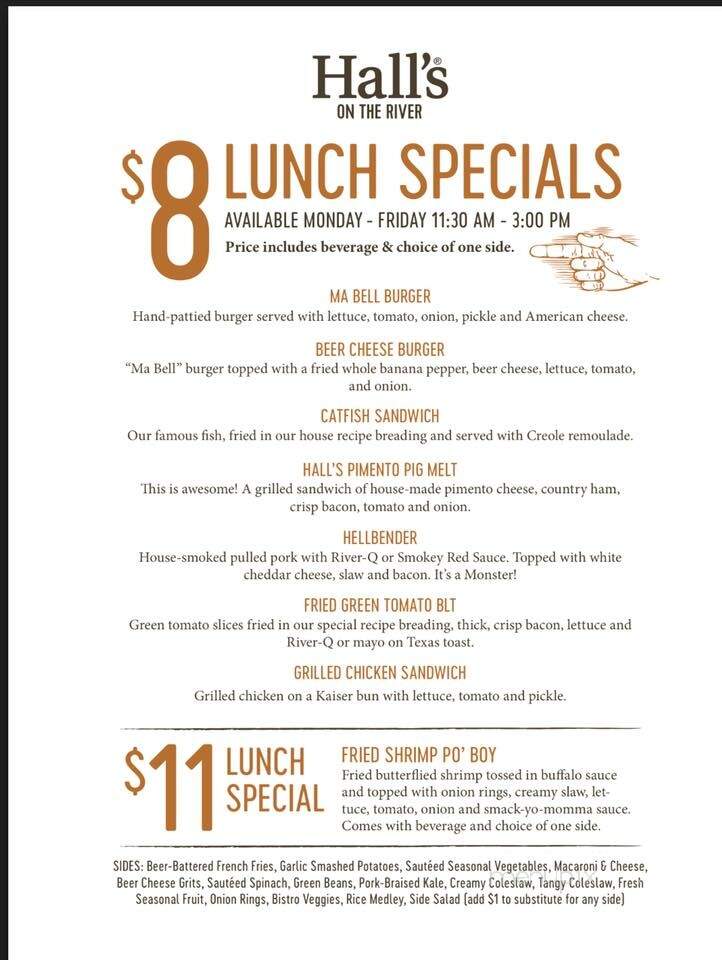 Hall's Restaurant - Winchester, KY menu_pic