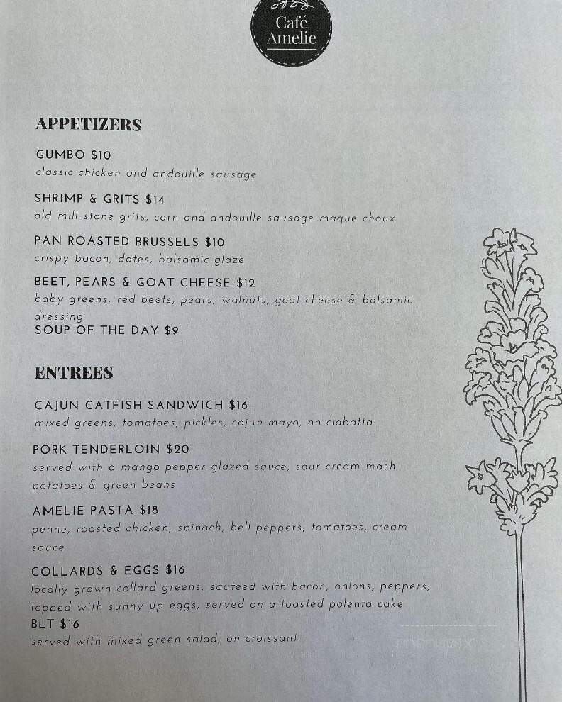 Cafe Amelie - New Orleans, LA menu_pic