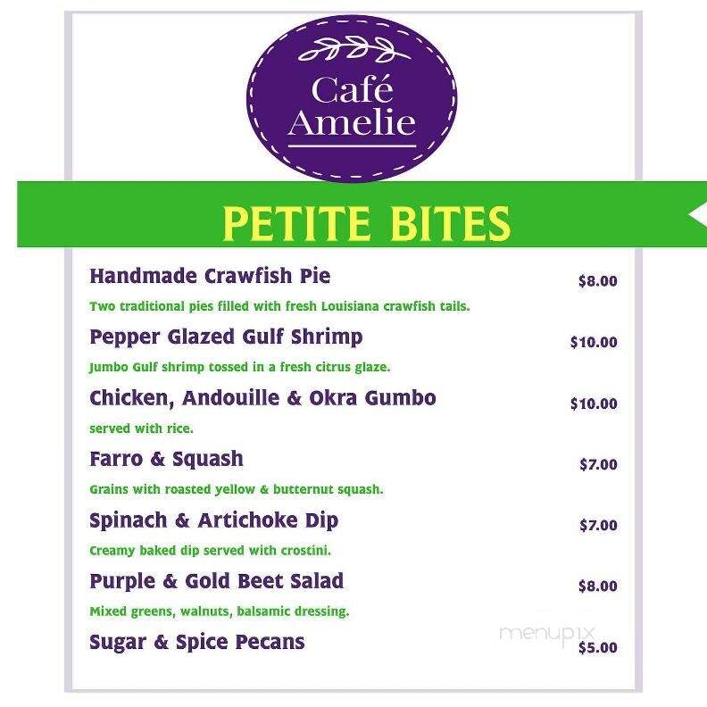 Cafe Amelie - New Orleans, LA menu_pic
